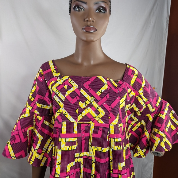 African Print Blouse or Mini Dress - Picture 7 of 10